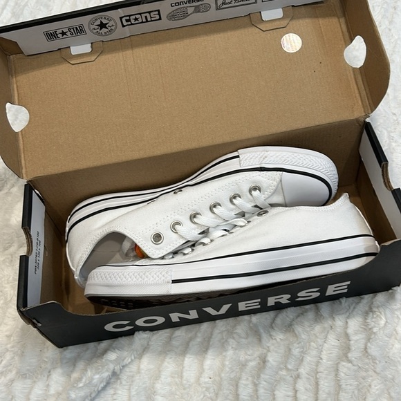Converse Chuck Taylor All Star Rainbow Multi Tongue Low Top Sneakers W 9/ M 7 - Picture 9 of 10